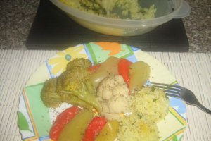Orez si legume la aburi