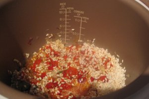 Risotto cu ardei copt, la Multicooker