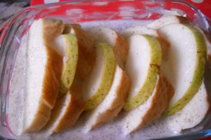 Gratin de paine cu pere