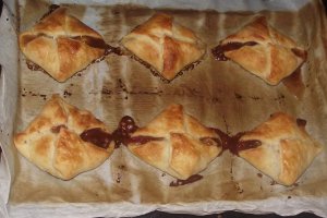 Portofele cu pere si ciocolata