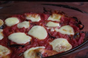 Penne rigate cu vinete si mozzarella