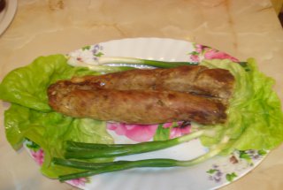 Rulada din muschiulet de vitel cu legume