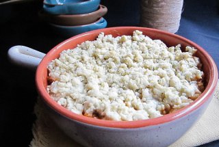 Crumble sarat, cu varza