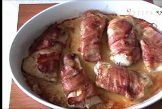 Peste Alb la Cuptor in Felii de Costita Afumata (Reteta Video)