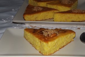 Revani, prajitura insiropata cu gris