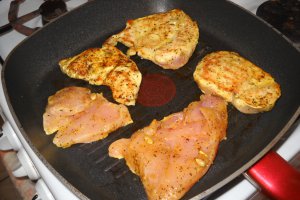 Pui la gratar cu mix mexican