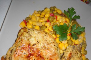 Pui la gratar cu mix mexican