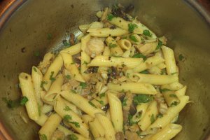 Penne cu piept de pui si ciuperci
