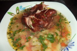 Ciorba de legume cu afumatura