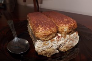 Prajitura cu piscoturi si piure de castane