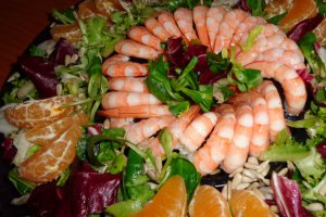 Salata cu Clementine si creveti