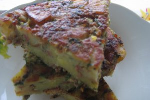 Tortilla de cartofi cu carne tocata