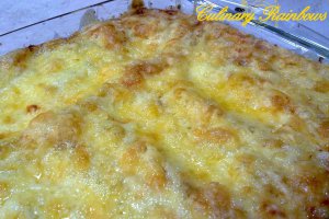 Cannelloni cu piept de pui afumat și mix de brânzeturi