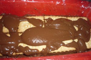 Chec de biscuiti cu ciocolata