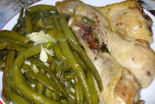 Ciocanele de pui cu fasole verde