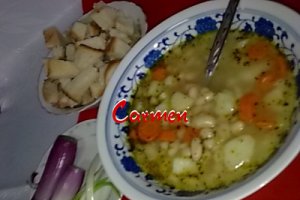 Ciorba de fasole alba de post.