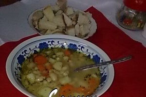 Ciorba de fasole alba de post.