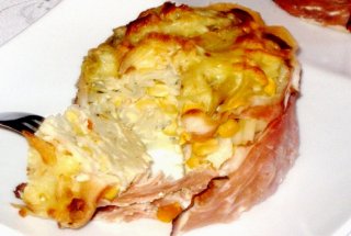Mini-budinci imbracate in prosciutto