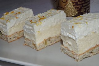 Desert prajitura cu crema de lamaie si  mascarpone