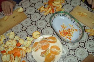 Coaja de portocala confiata