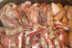 Friptura din ''porcarii'' afumate si proaspete