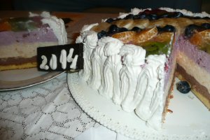 Tort in trei culori pentru a 300-a reteta