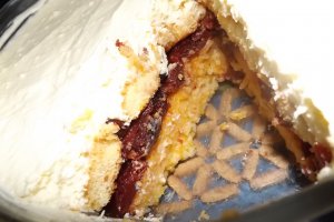 Budinca de orez cu gutui si crema de vanilie