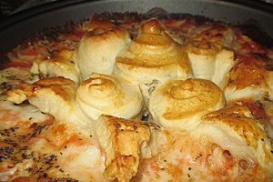 Coronita cu mozzarella