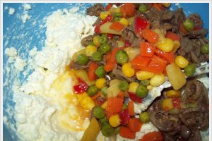 Branza la cuptor cu legume mexicane