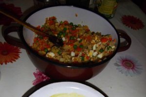 Terina de legume cu pui