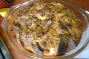 Panettone pudding cu crema caramel