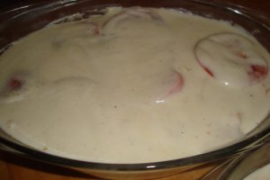 Pui cu cartofi si sos bechamel