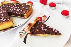 Tarta cu afine si ciocolata