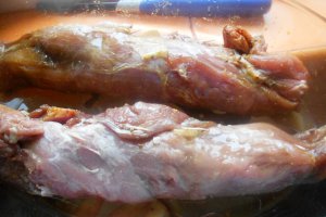 Muschi de porc umplut cu sunca afumata