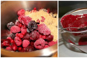 Tort cu spuma de fructe de padure
