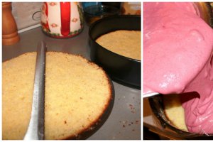 Tort cu spuma de fructe de padure