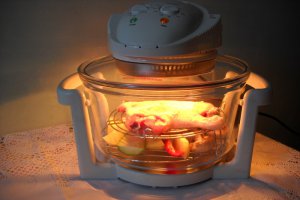 Pui cu legume la cuptor cu halogen