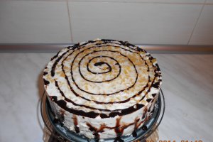 Tort de clatite cu panna-cotta si mango