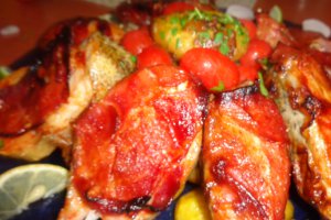 Salau cu crusta  de prosciutto
