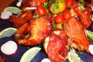 Salau cu crusta  de prosciutto