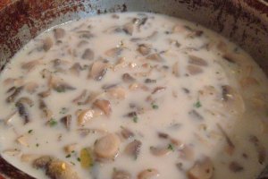 Ciuperci cu broccoli in sos de smantana