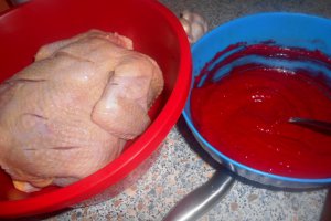 Pui tandoori si orez cu flori de hibiscus