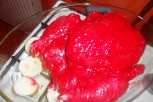 Pui tandoori si orez cu flori de hibiscus