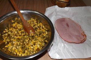 Salata de paste cu legume si jambon de porc
