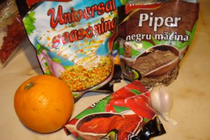 Aripioare de pui la cuptor cu suc de portocala