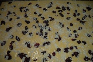 Pandispan cu nuca de cocos si merisoare
