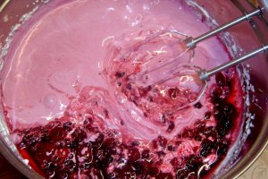 Tort cu spuma de fructe de padure