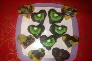 Briose in forma de inima de Valentine`s day