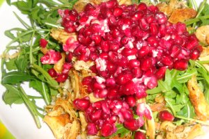 Salata de rucola cu pui si portocale