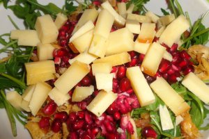 Salata de rucola cu pui si portocale